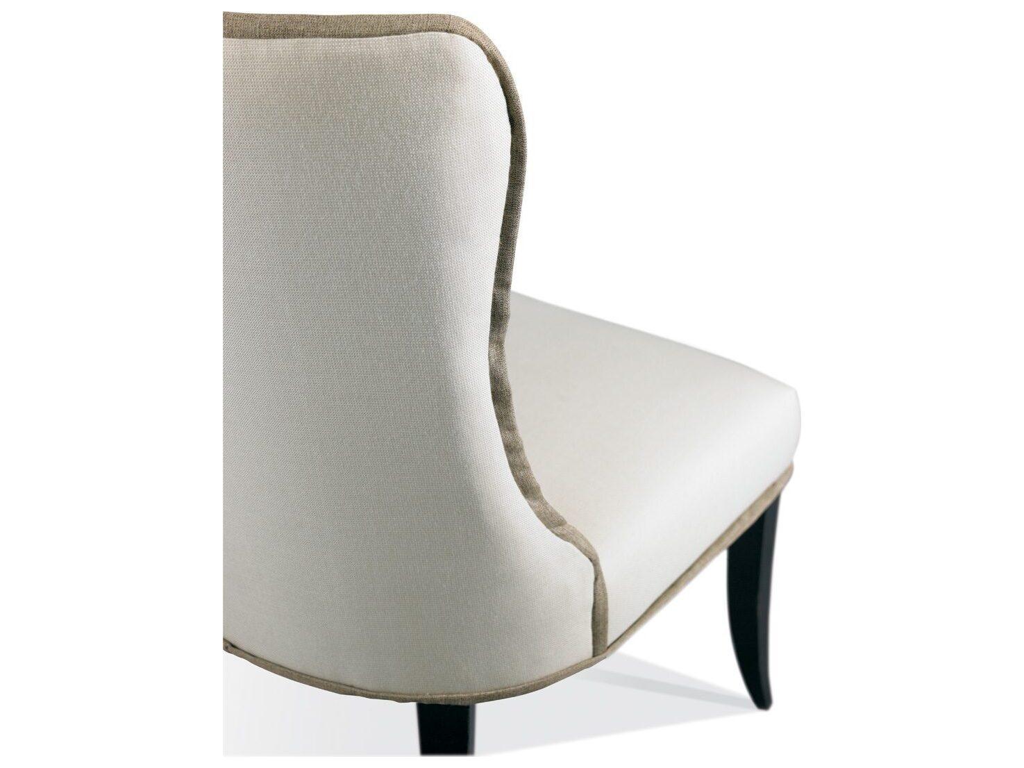 Sherrill Occasional Casual Solid Wood Black Upholstered Armless Dining Chair