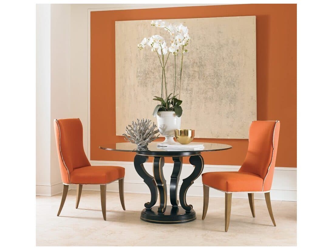 Sherrill Occasional Casual Solid Wood Black Upholstered Armless Dining Chair