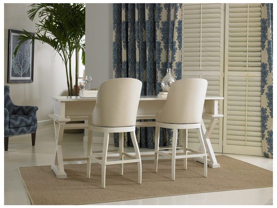 Sherrill Occasional Custom Chair Upholstered Swivel Solid Wood Swivel Bar Stool