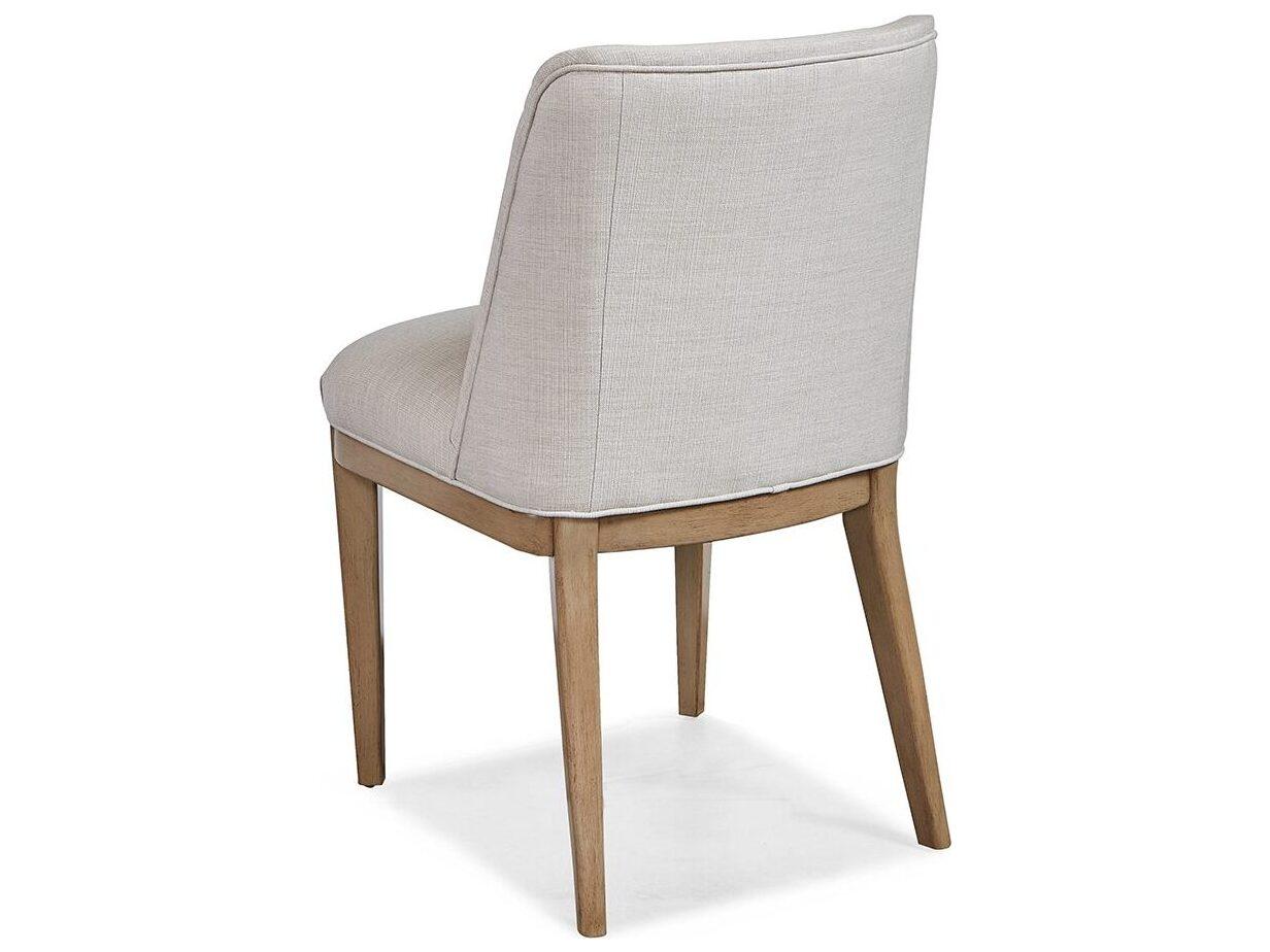 Sherrill Occasional Harley Solid Wood Brown Upholstered Armless Dining Chair