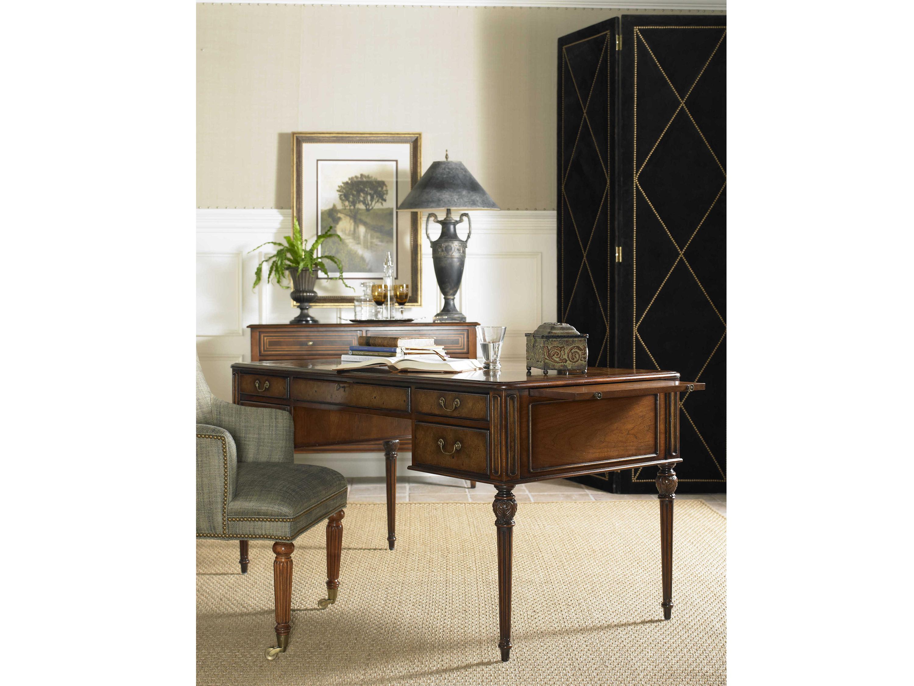 Sherrill Occasional Masterpiece Walnut Brown Wood Secretary Desk