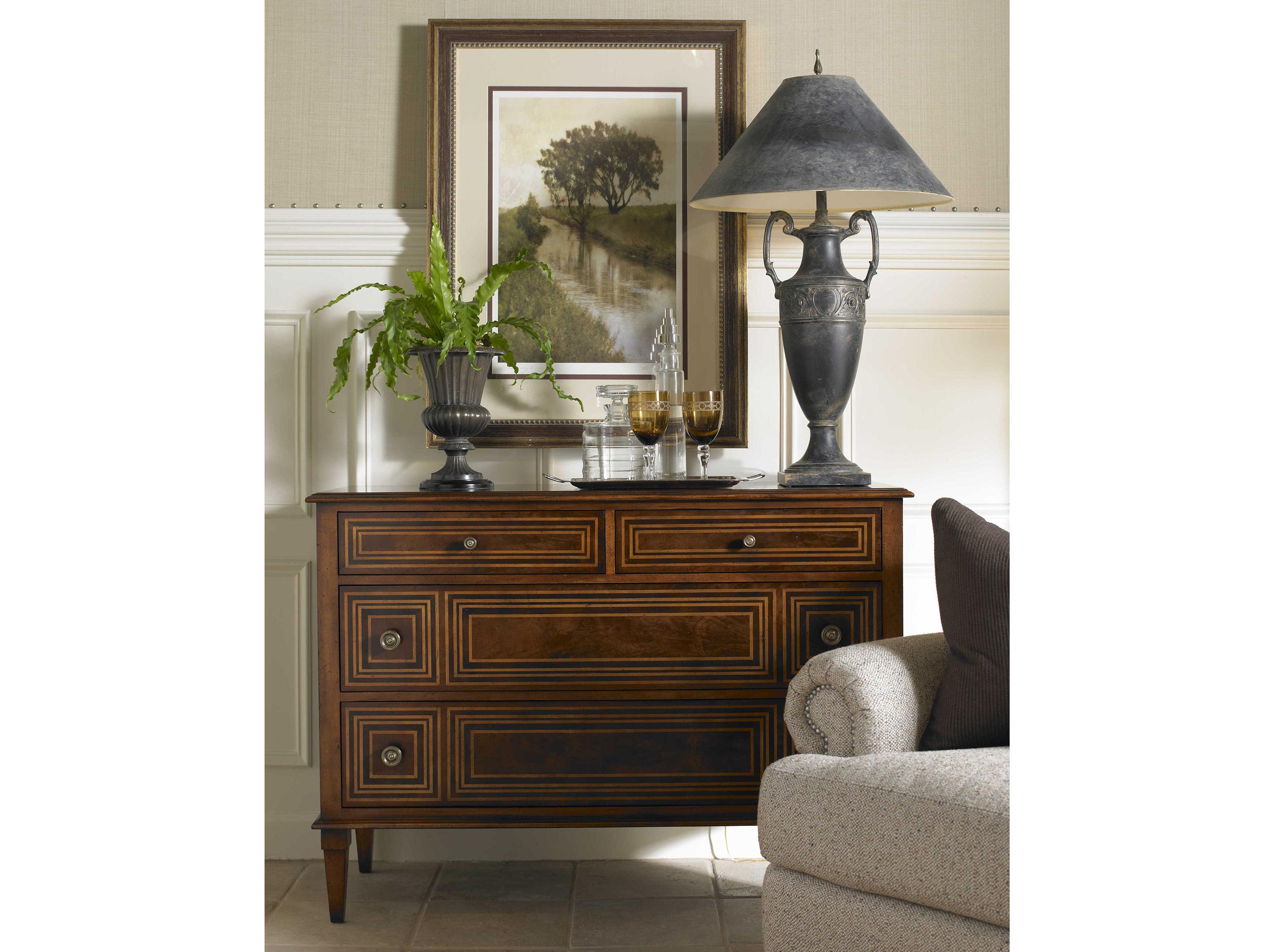 Sherrill Occasional Masterpiece Walnut Brown Wood Chest of Drawers