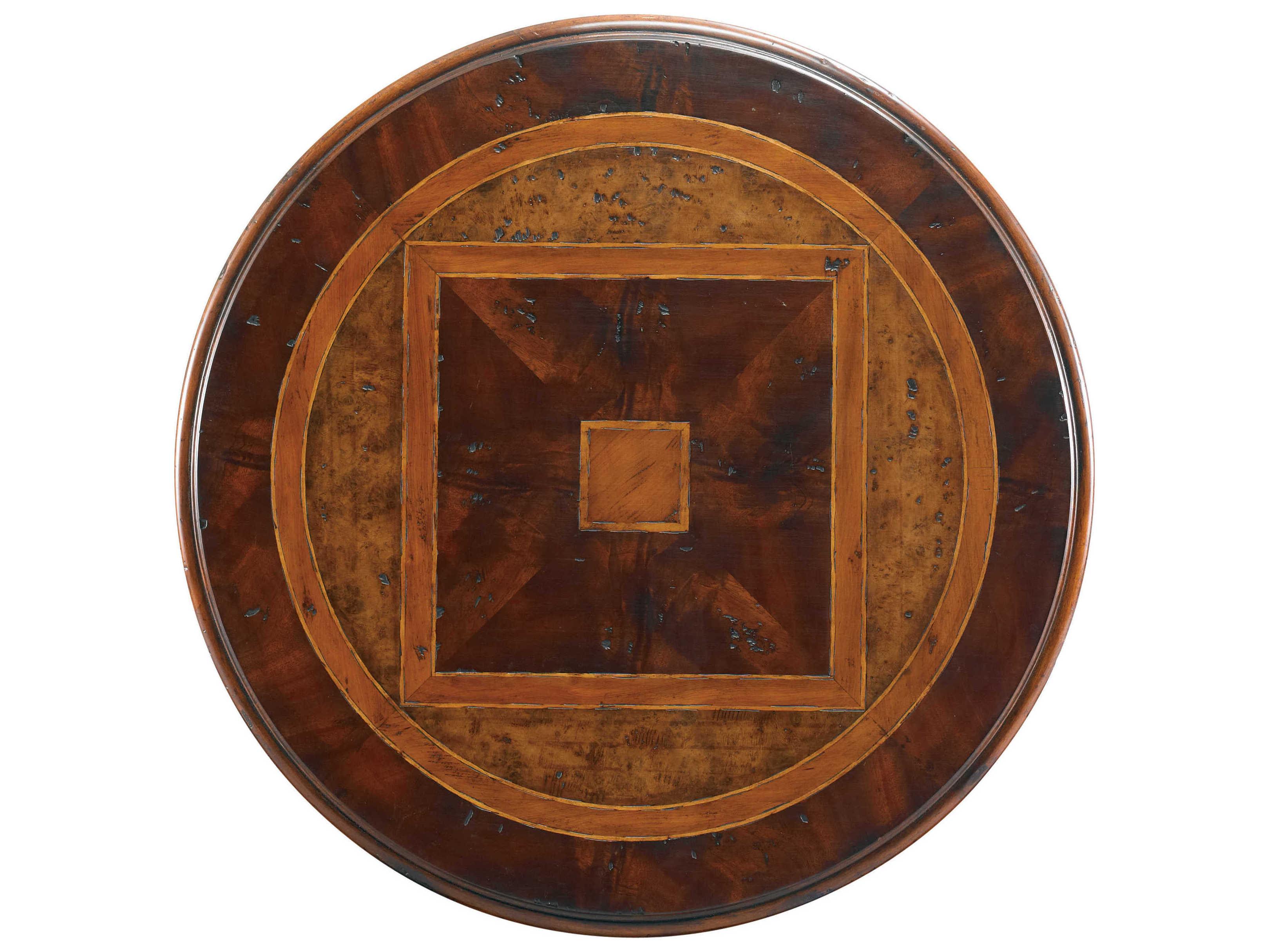 Sherrill Occasional Masterpiece Estate Round Wood Hand Planed Antique Mahogany End Table