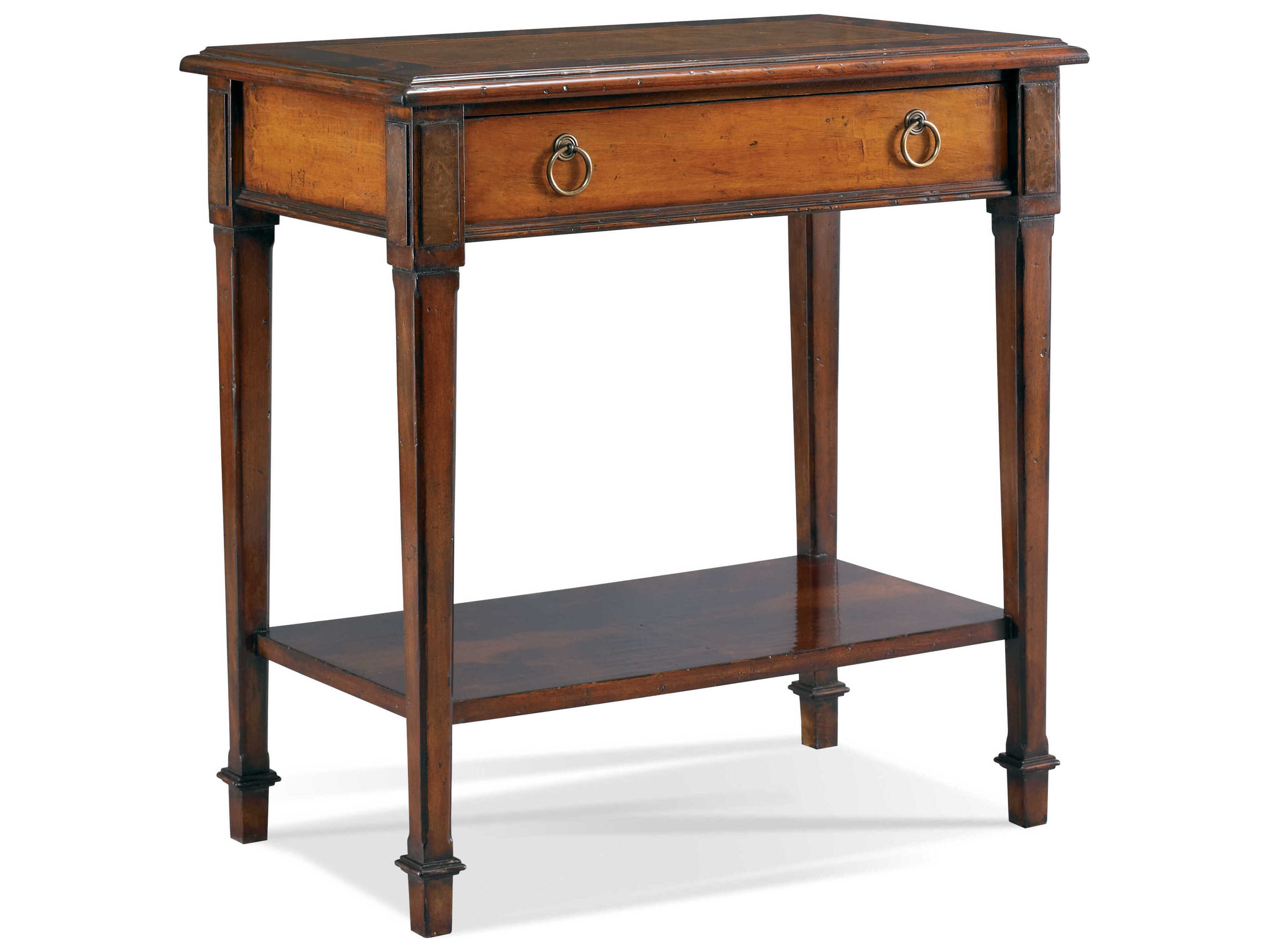 Sherrill Occasional Masterpiece Estate Rectangular Wood Hand Planed Antique Mahogany Side Table