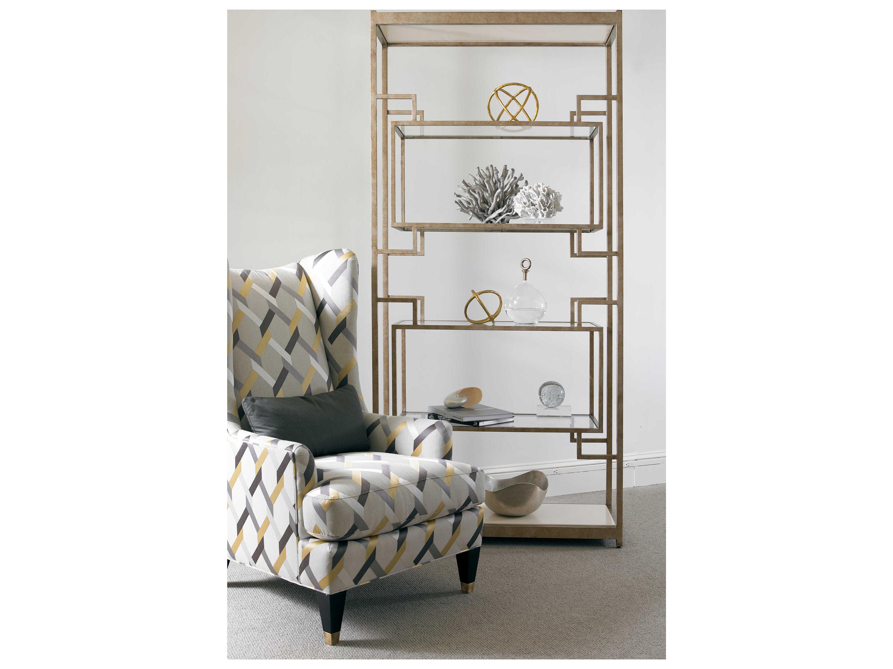 Sherrill Occasional Masterpiece Infinity Channel Platinum Etagere