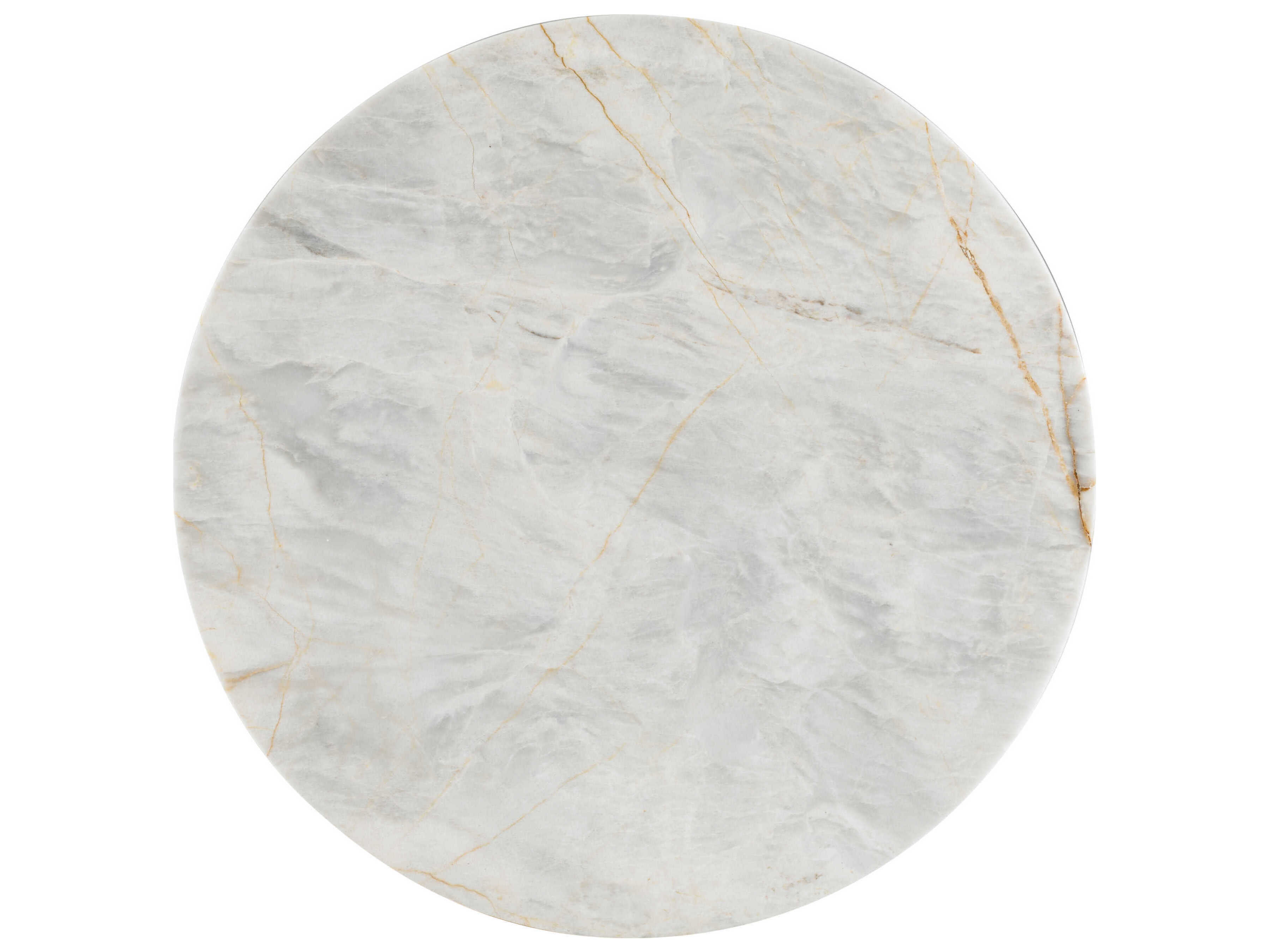 Sherrill Occasional Infinity Jade Round Marble Pyrite End Table