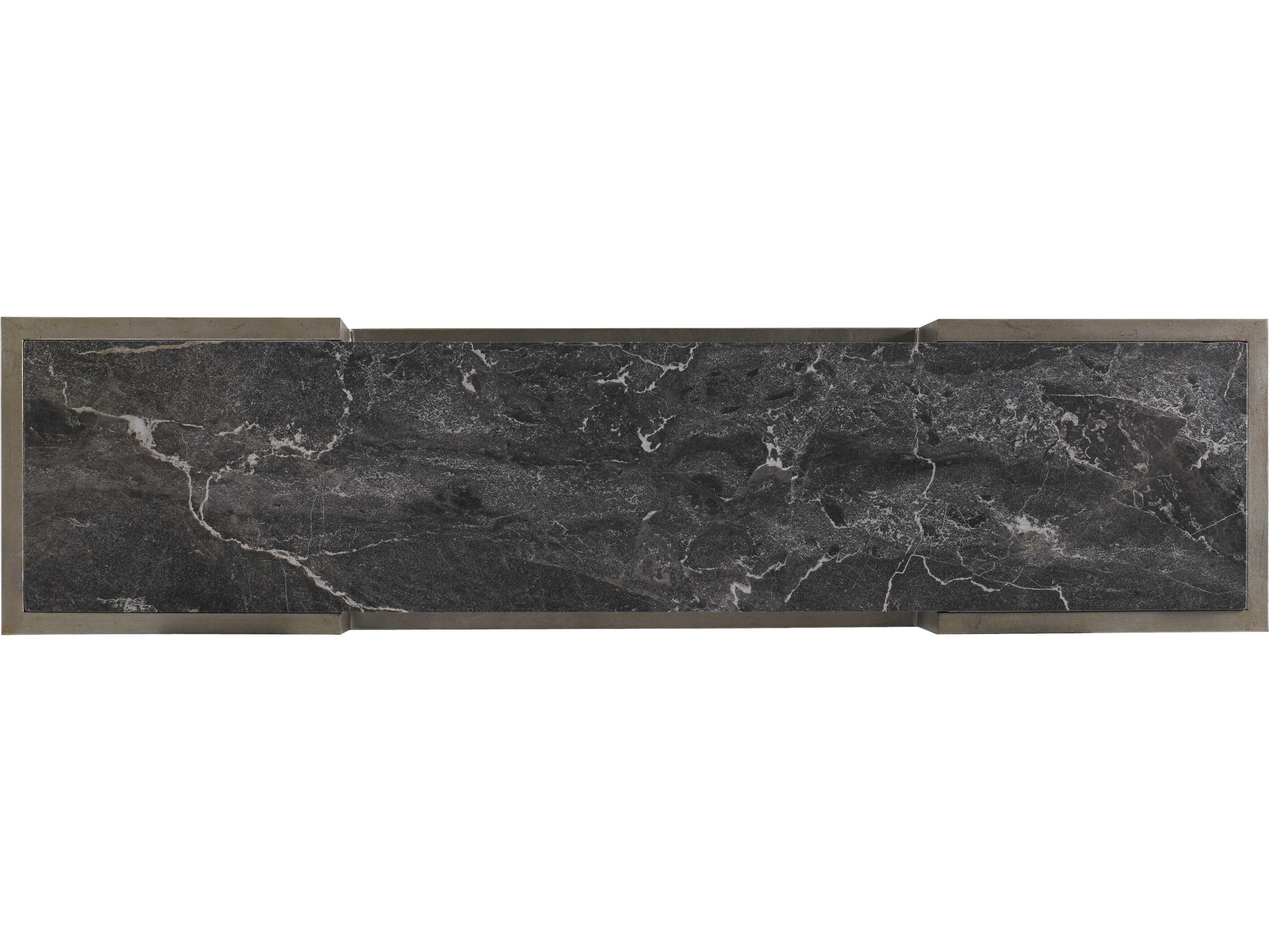 Sherrill Occasional Masterpiece Rectangular Glass Infinito Champagne Gold Console Table