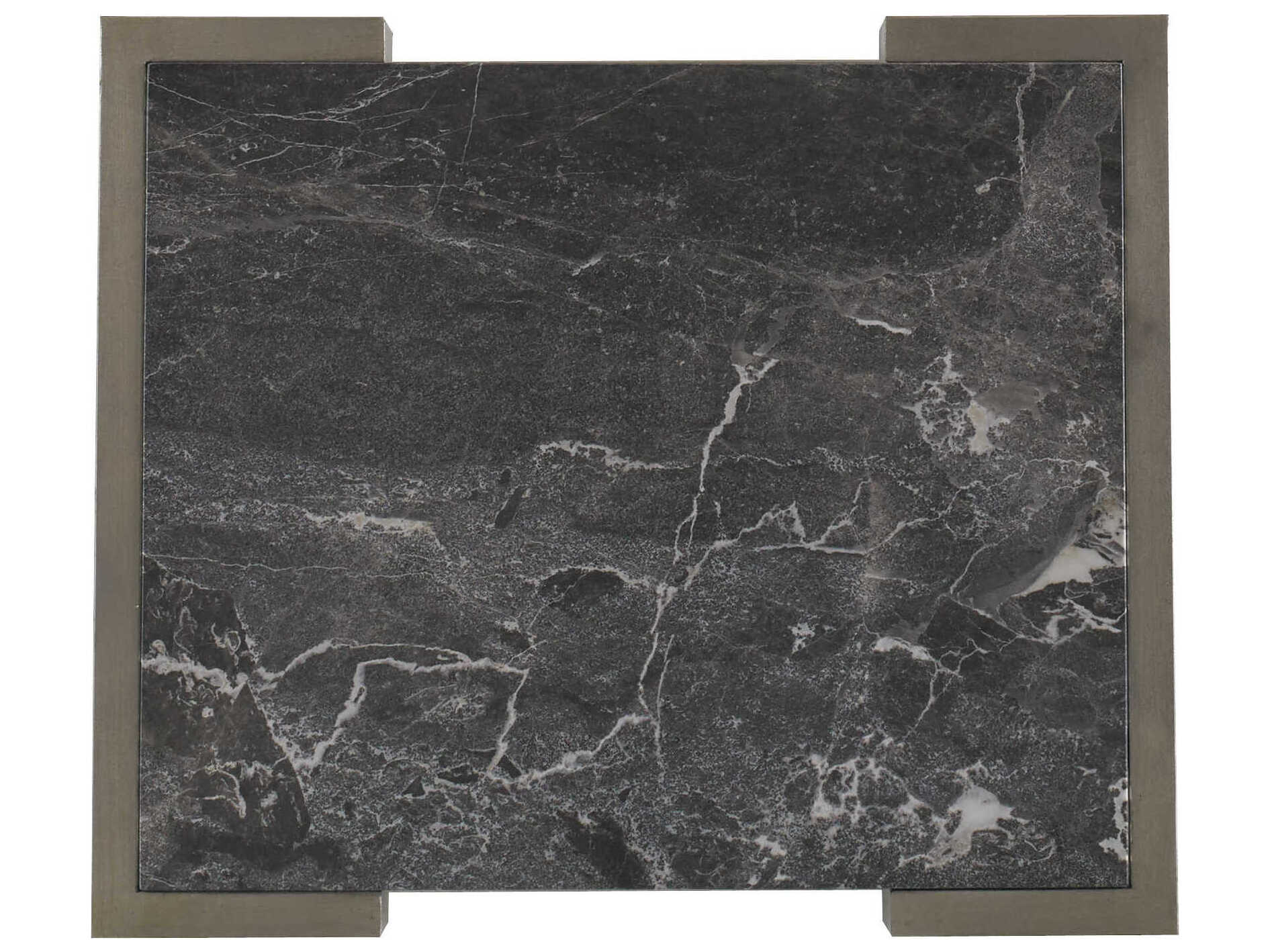 Sherrill Occasional Masterpiece Rectangular Glass Infinito Champagne Gold End Table