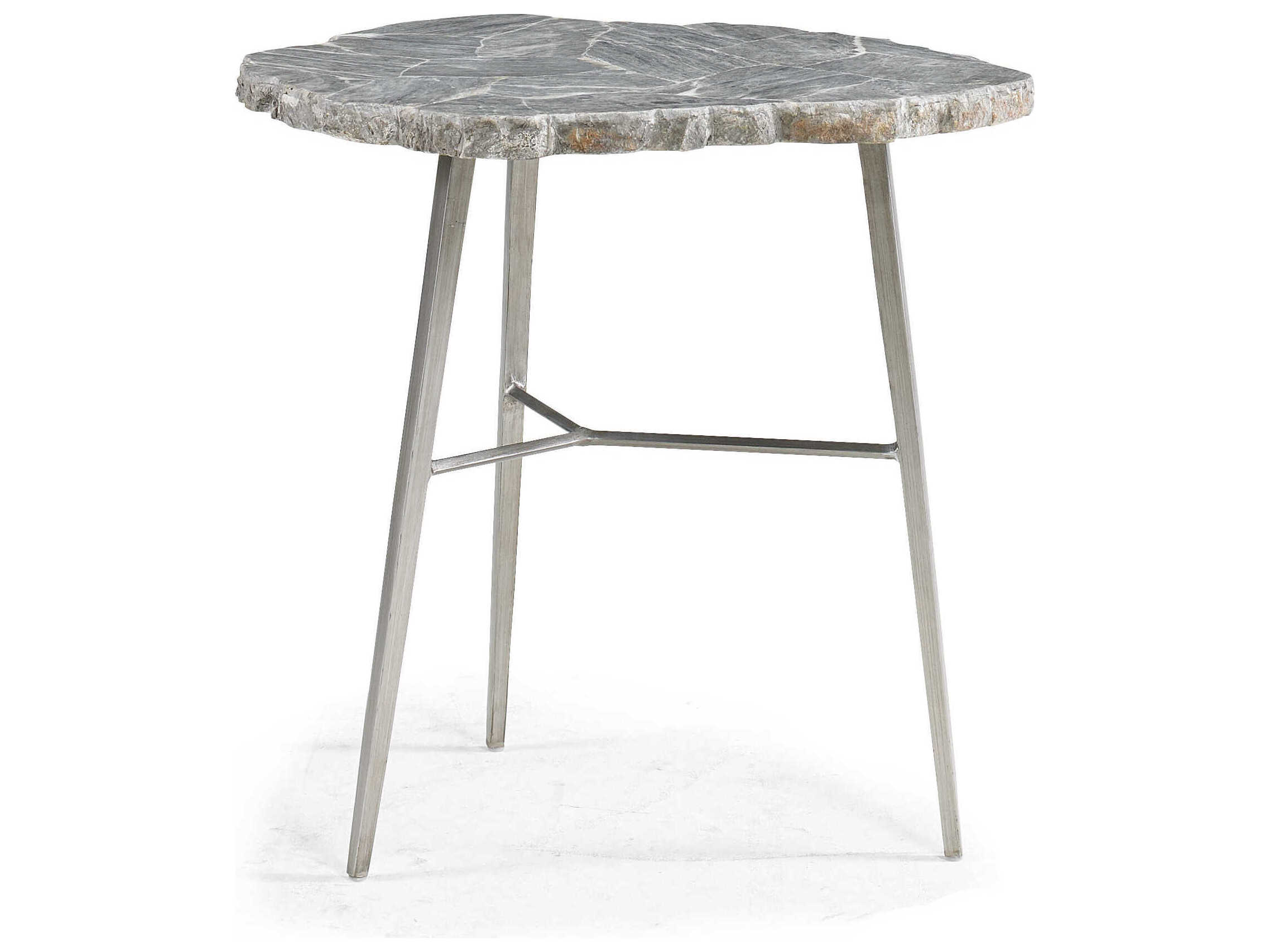 Sherrill Occasional Masterpiece Marble Island Grey White Bronze Bunching Table