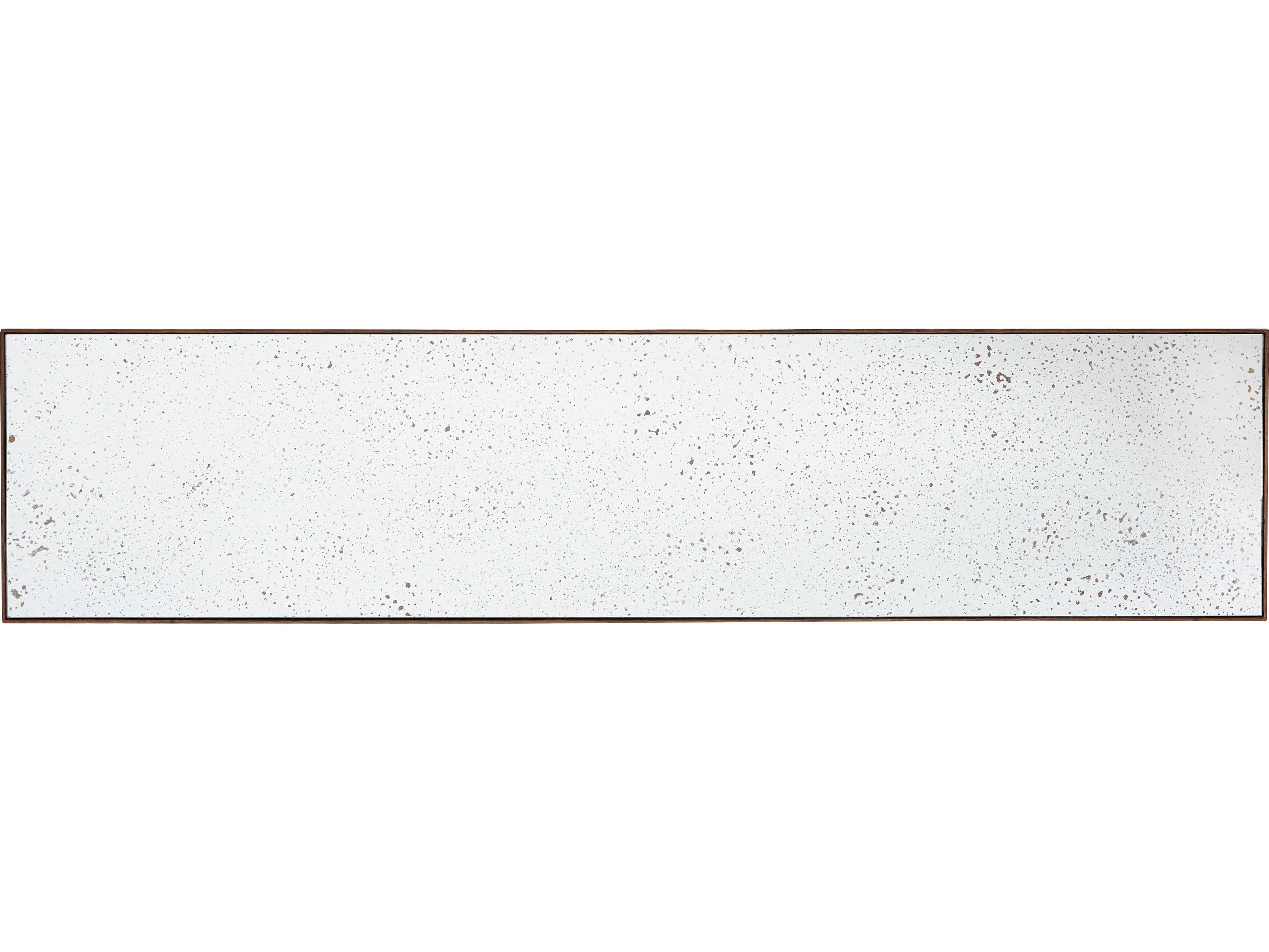 Sherrill Occasional Calvert Rectangular Glass Bronze Antiqued Mirror Console Table