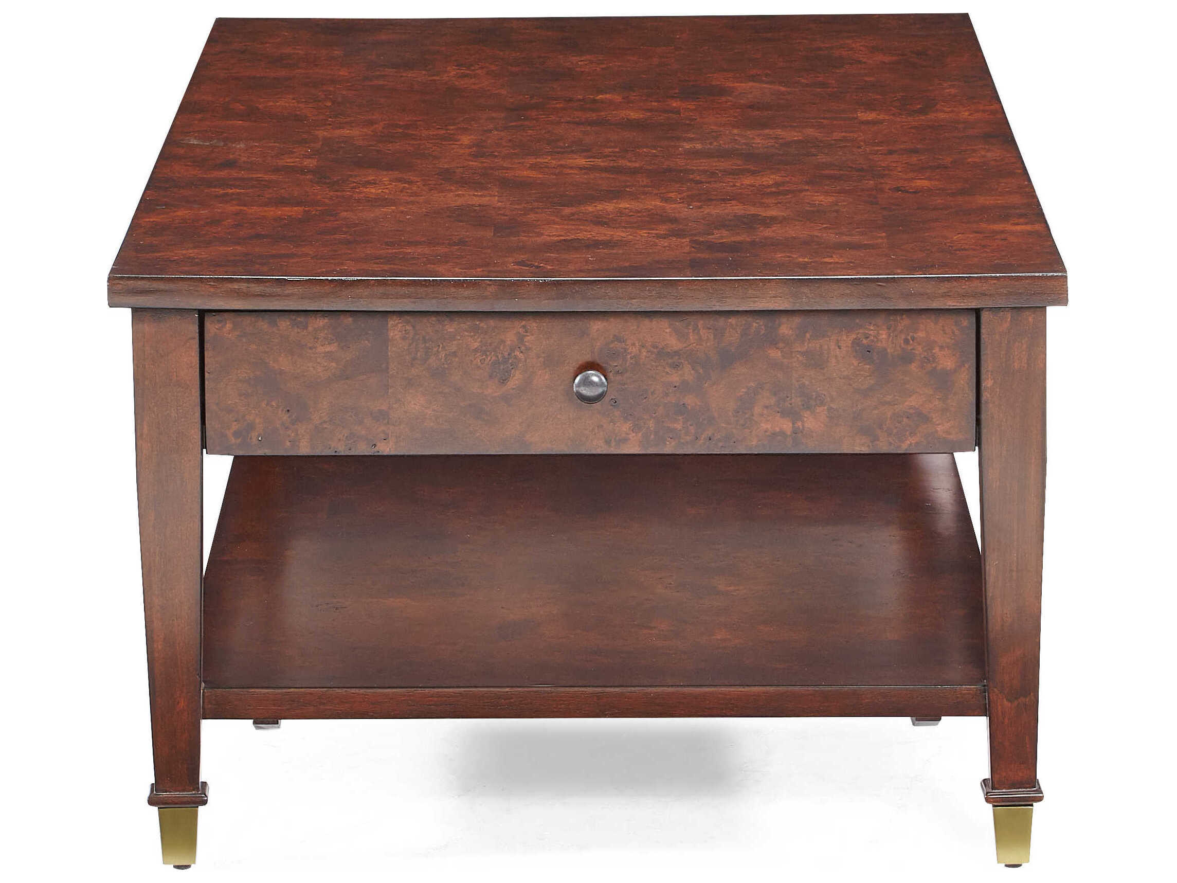 Sherrill Occasional Kinsey Rectangular Wood Mappa Burl Coffee Table