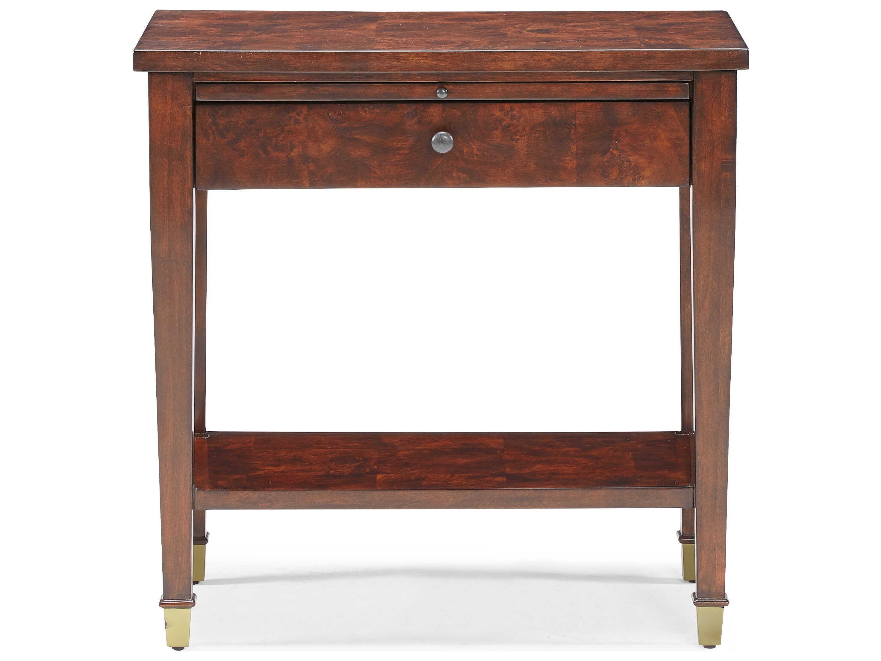 Sherrill Occasional Kinsey Rectangular Wood Mappa Burl End Table