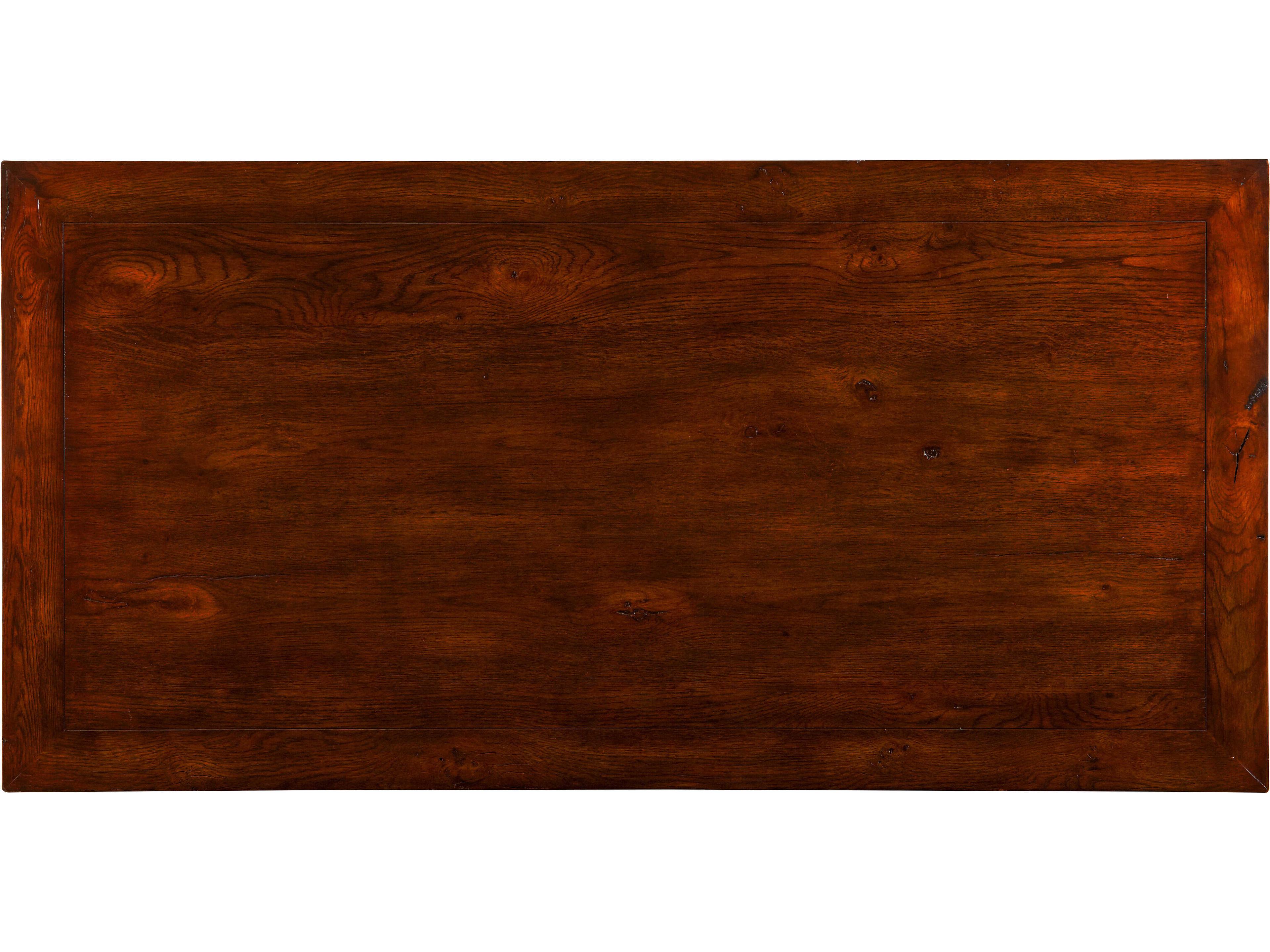 Sherrill Occasional Branson Rectangular Wood Umber Antiqued Brass Cocktail Table