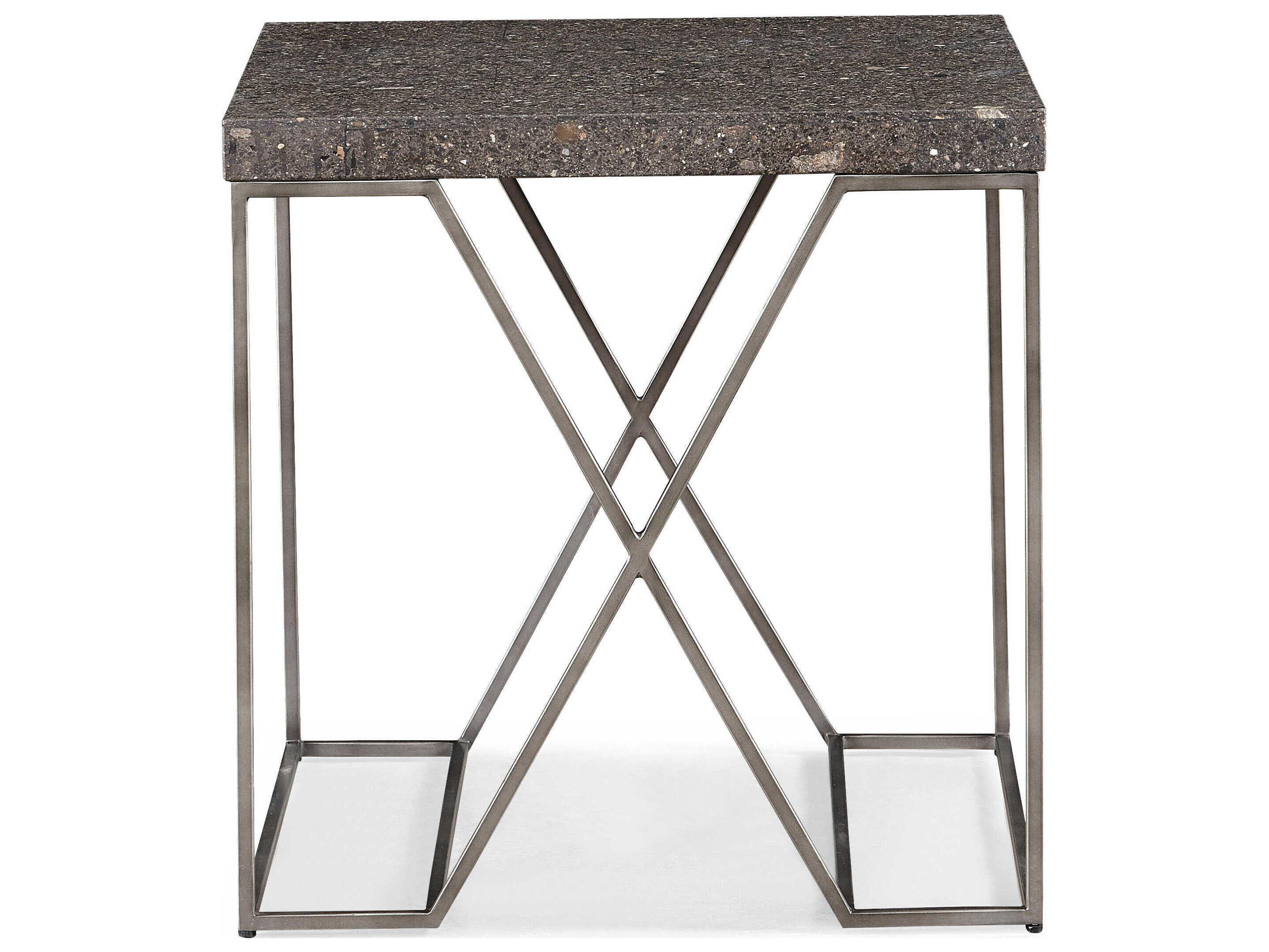 Sherrill Occasional Nerani Square Metal Dark Pewter End Table
