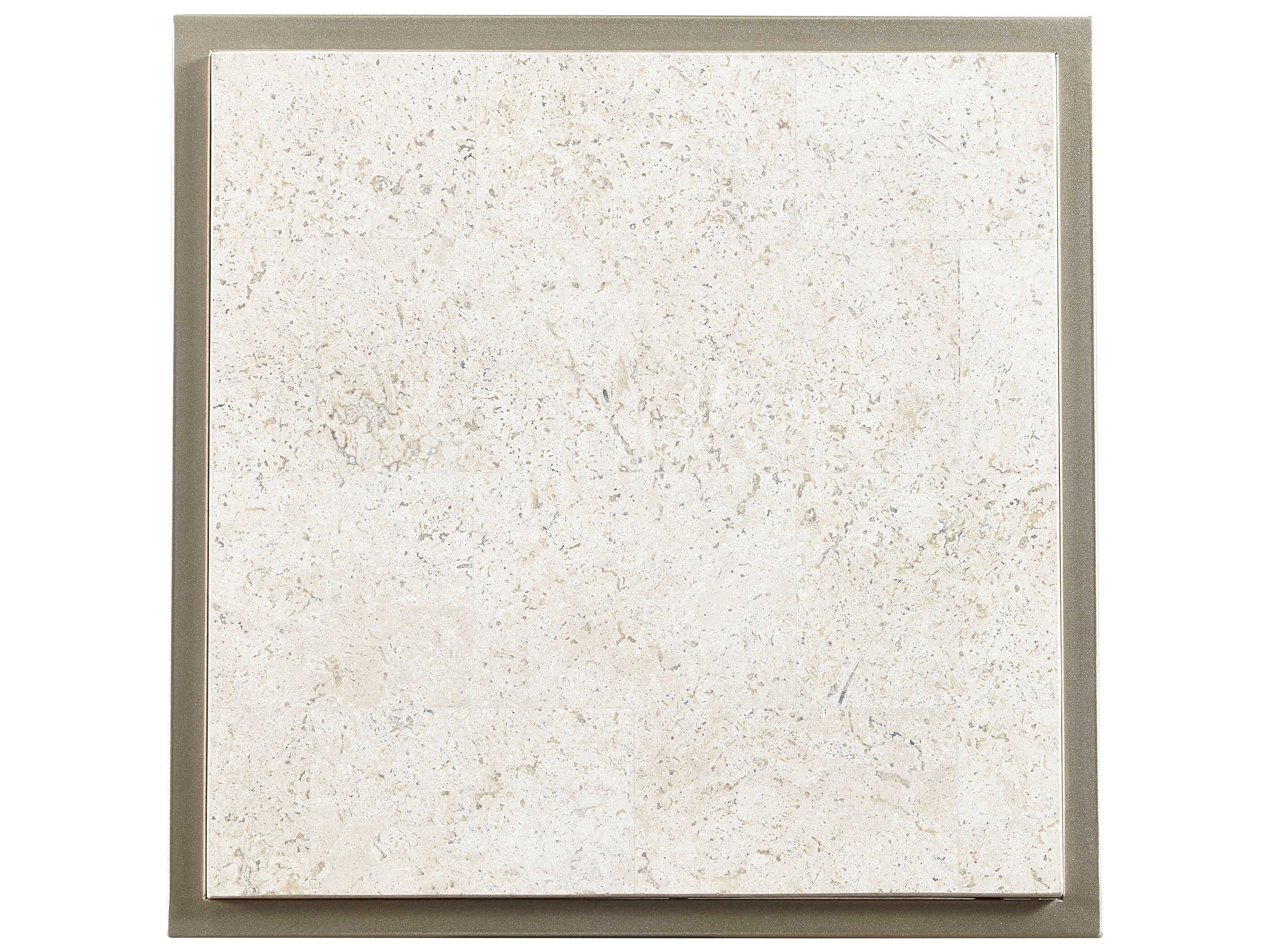 Sherrill Occasional Masterpiece Amelia Square Marble Light Champagne Cocktail Table