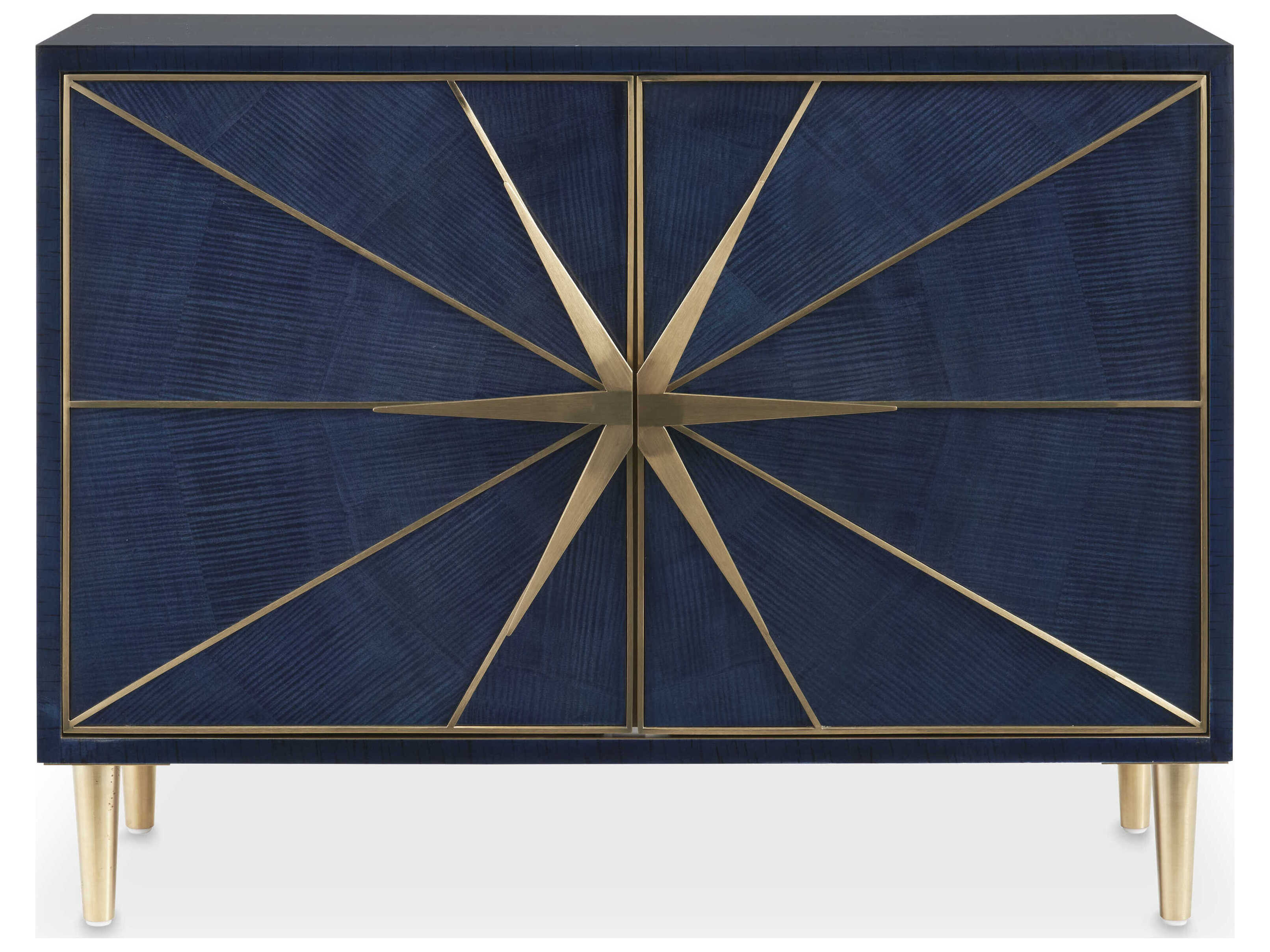 Sherrill Occasional Voyage Maison Sapphire Sapphire Blue Gold Hardwood Accent Chest