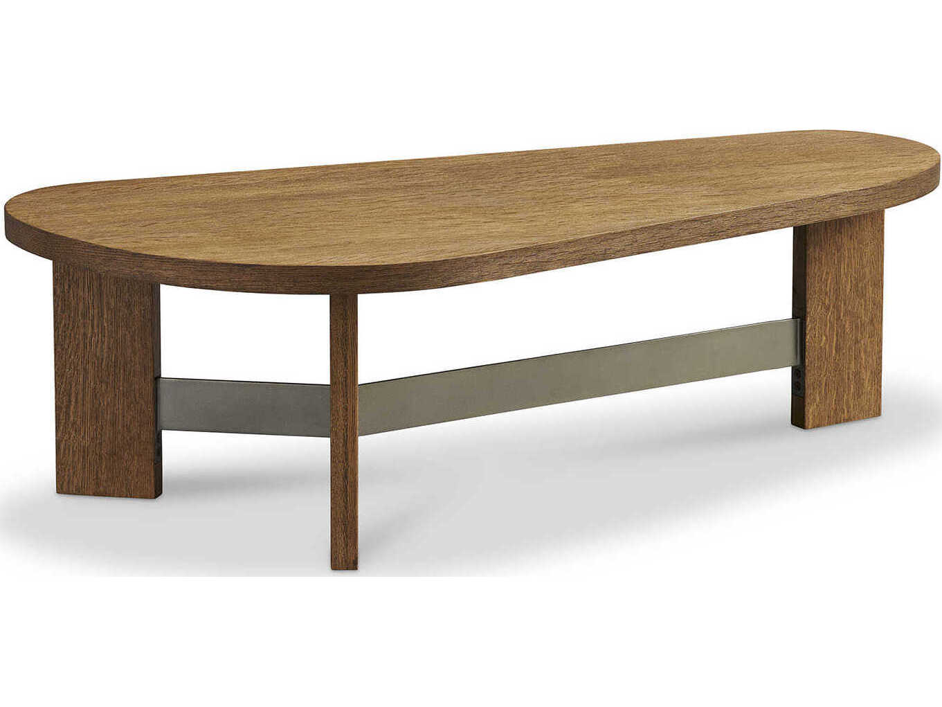 Sherrill Occasional Voyage Maison Callum Wood Weathered Oak Gun Metal Cocktail Table