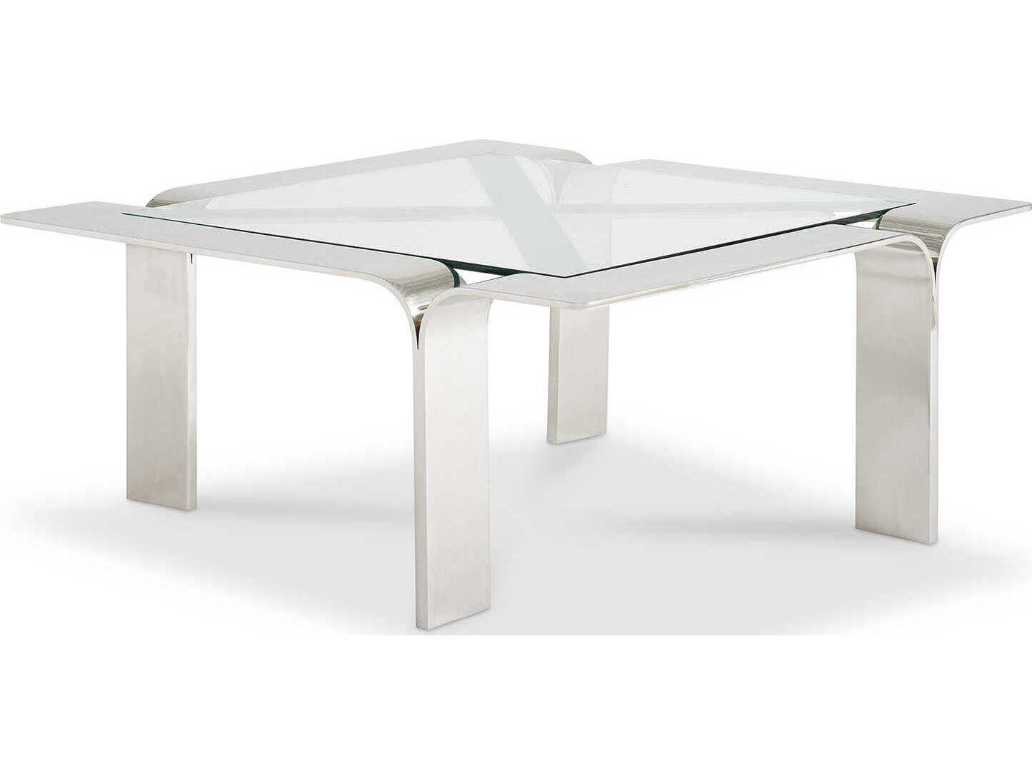 Sherrill Occasional Voyage Maison Travers Square Glass Cocktail Table
