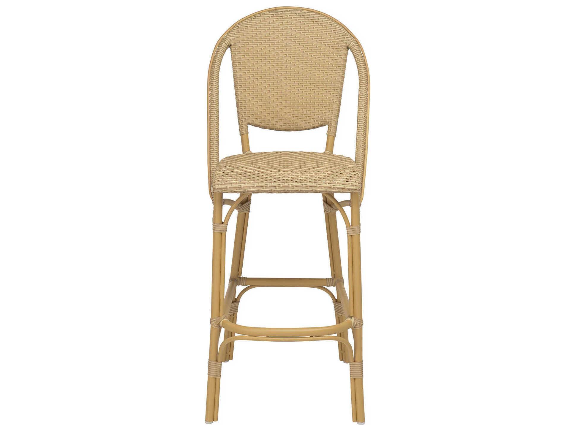 Sika Design Alu Affaire Aluminum Wicker Bar Stool