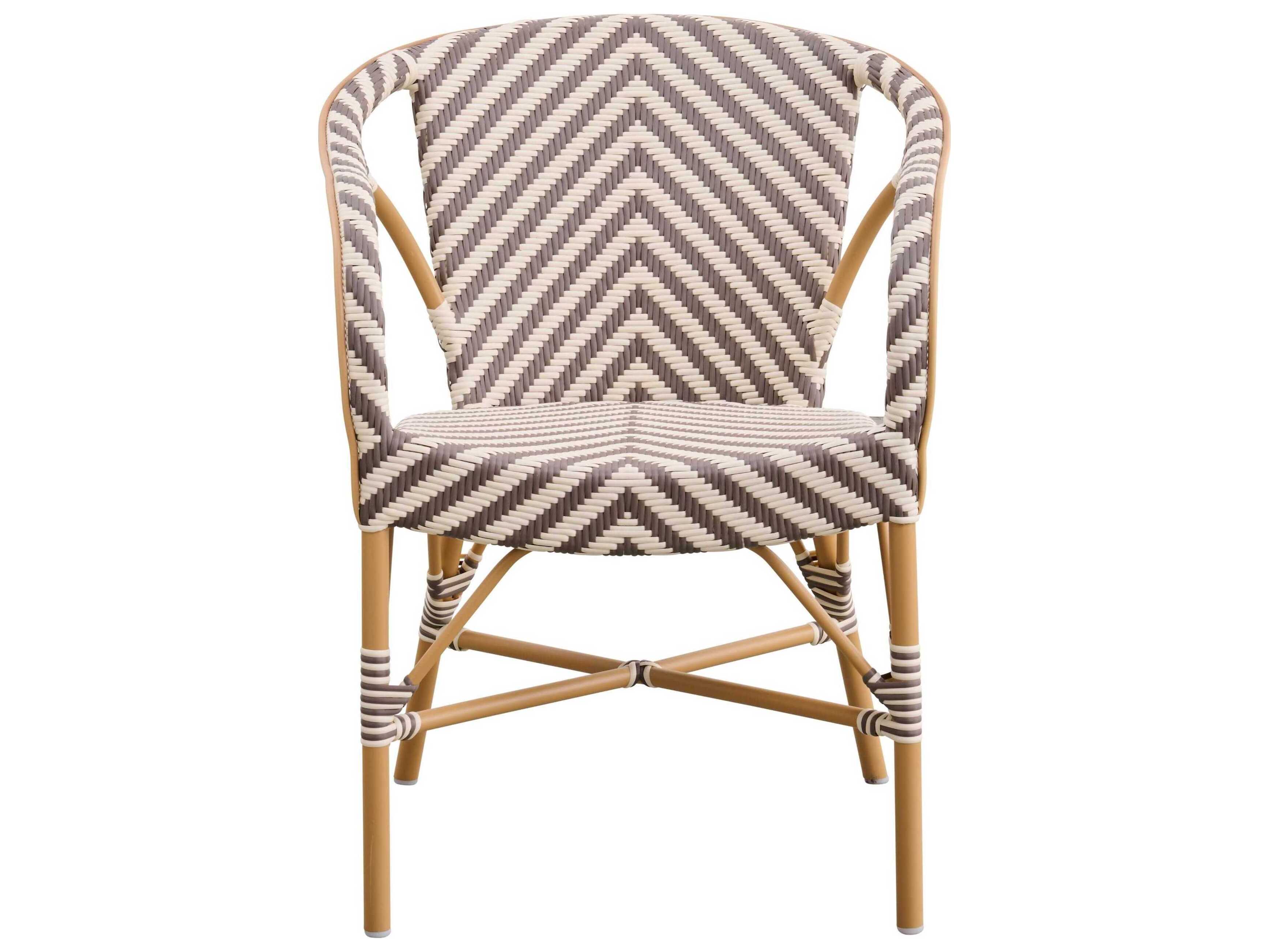 Sika Design Alu Affaire Madeleine Cappuccino Ivory Almond Aluminum Polypropylene Dining Chair
