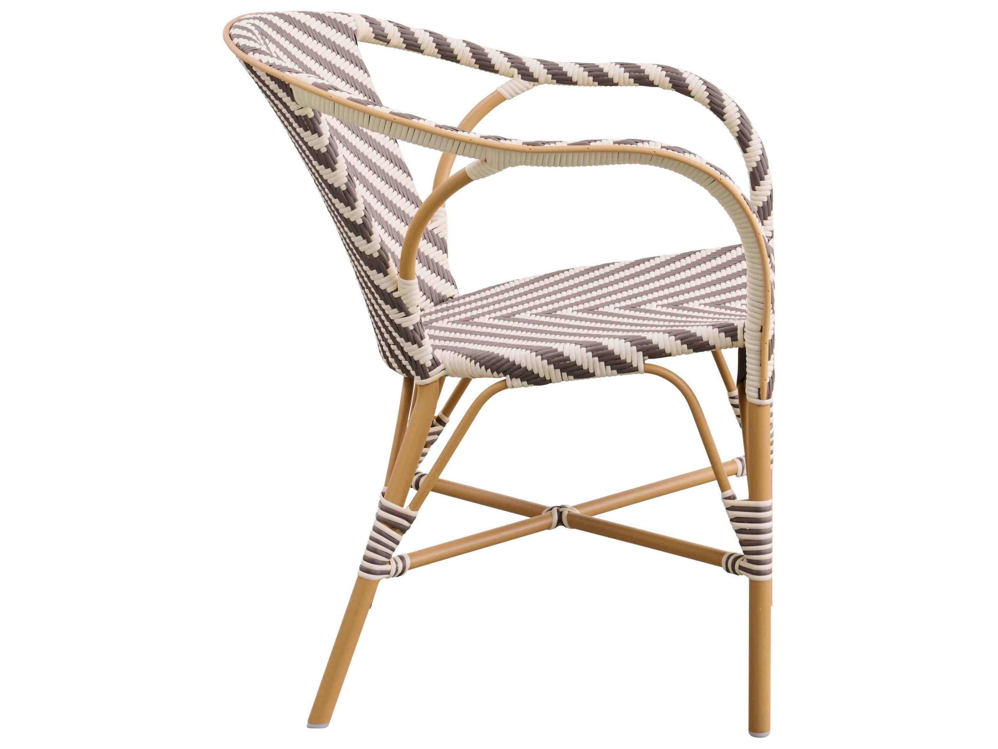 Sika Design Alu Affaire Madeleine Cappuccino Ivory Almond Aluminum Polypropylene Dining Chair