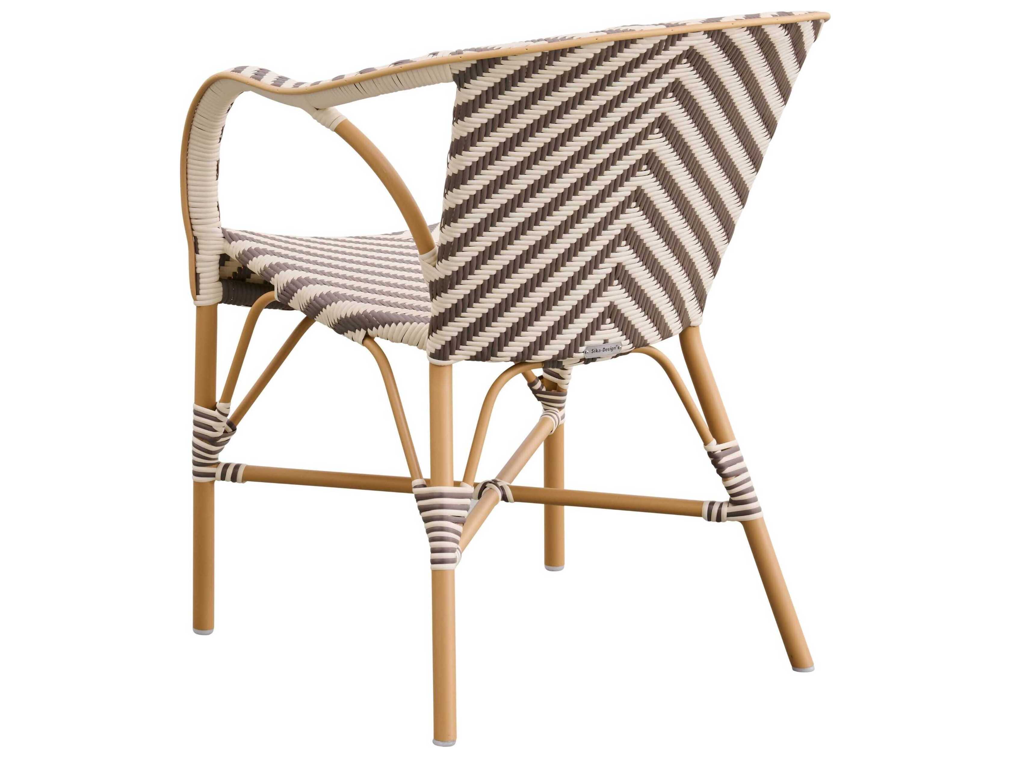 Sika Design Alu Affaire Madeleine Cappuccino Ivory Almond Aluminum Polypropylene Dining Chair