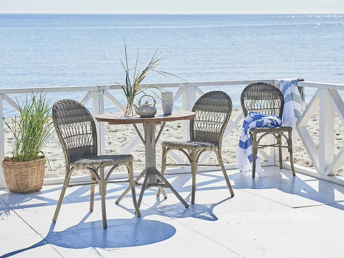 Sika Design Georgia Garden Wicker Antique Ofelia Patio Dining Side Chair