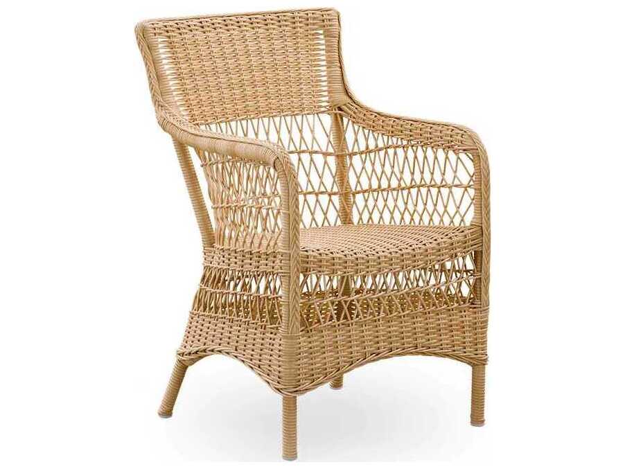 Sika Design Georgia Garden Aluminum Rattan Natural Marie Outdoor Dining Arm Chair