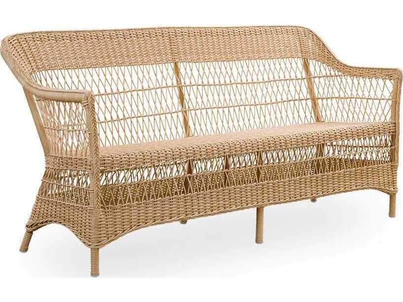 Sika Design Georgia Garden Aluminum Rattan Natural Charlot Outdoor Patio Sofa