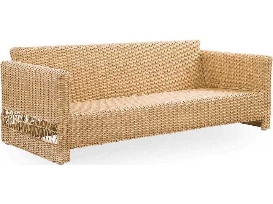 Sika Design Georgia Garden Aluminum Rattan Natural Carrie Outdoor Sofa