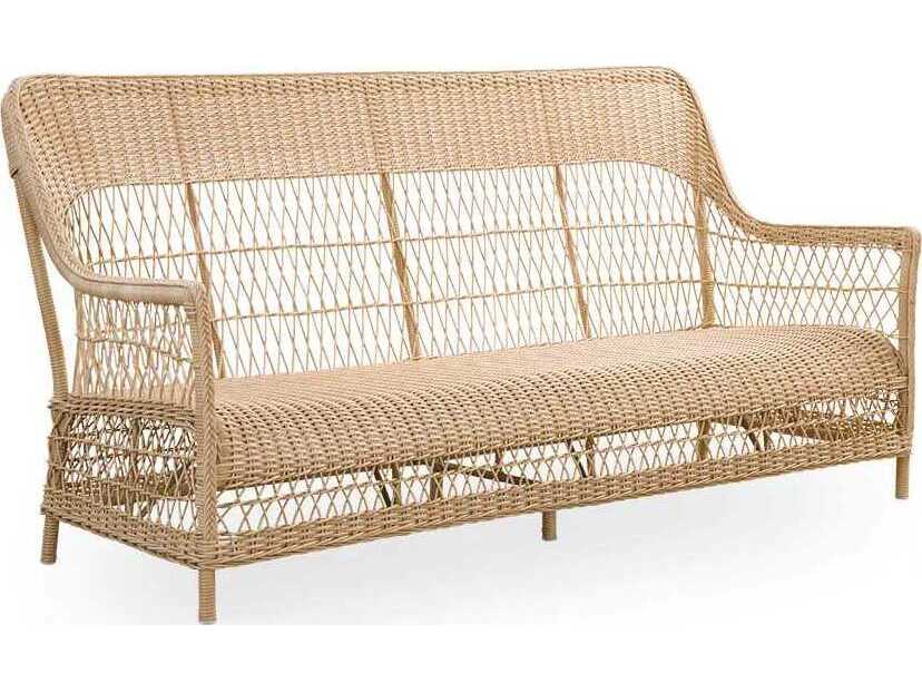 Sika Design Georgia Garden Aluminum Rattan Natural Dawn Patio Sofa