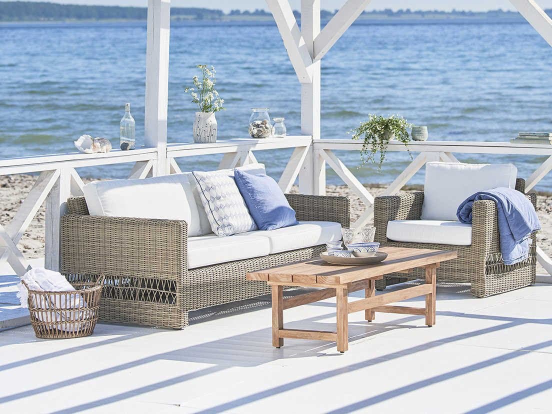 Sika Design Teak Natural Brown Juliana Rectangular Outdoor Coffee Table