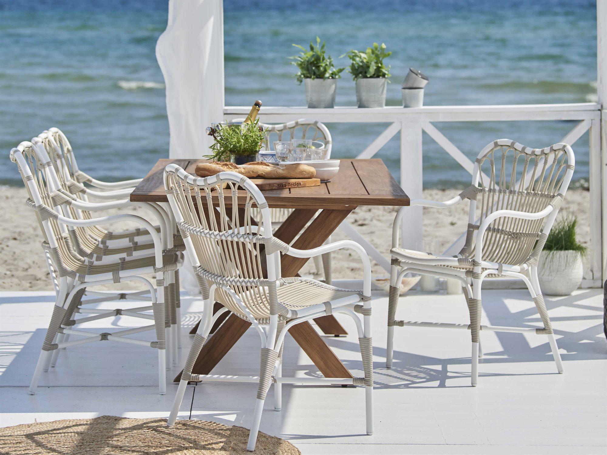 Sika Design Teak Colonial Outdoor Patio Dining Set