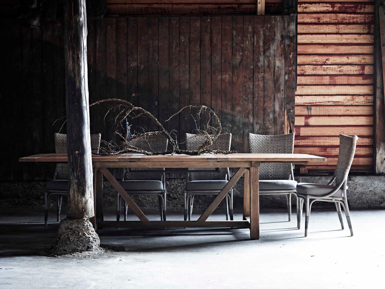 Sika Design Teak Natural Brown George Extendable Rectangular Outdoor Dining Table