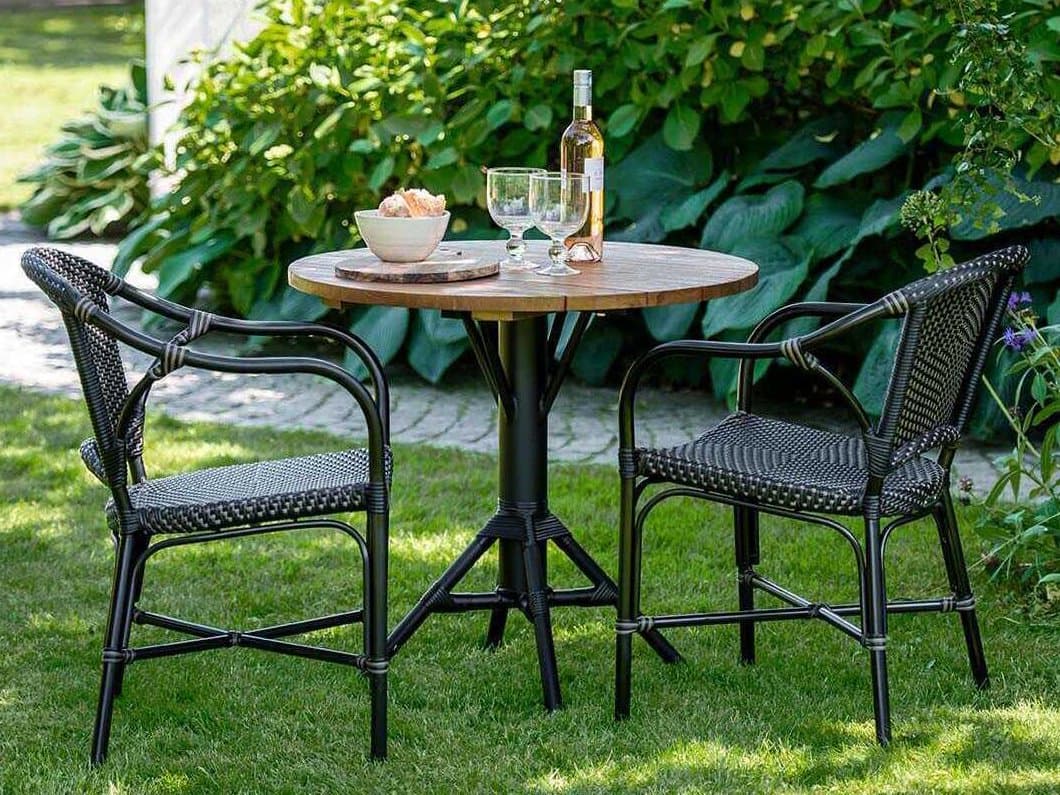 Sika Design Alu Affaire Aluminum Black Cafe Table Base