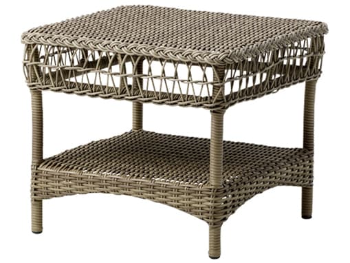 Sika Design Georgia Garden Wicker Antique Susy Square Outdoor End Table