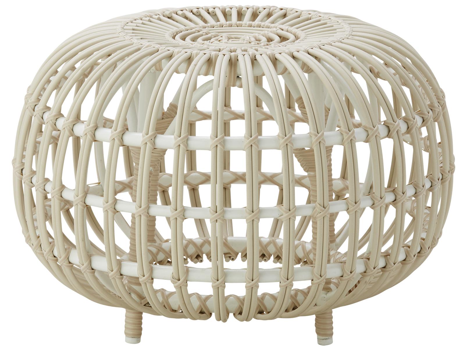 Sika Design Exterior Aluminum Dove White Franco Albini 21.7'' Small Patio Ottoman