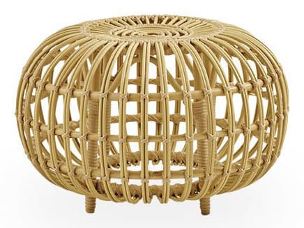 Sika Design Exterior Aluminum Natural Franco Albini Small Outdoor Ottoman