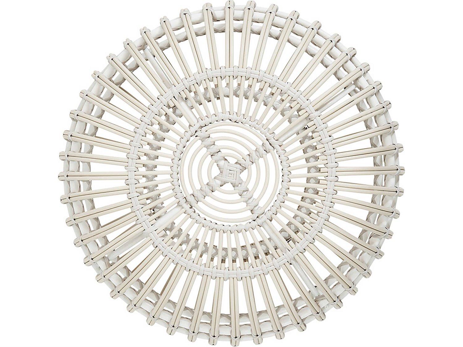 Sika Design Exterior Aluminum Dove White Franco Albini 25'' Large Outdoor Patio Ottoman