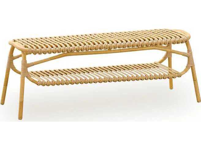 Sika Design Exterior Alumium Rattan Natural Machiya Patio Bench