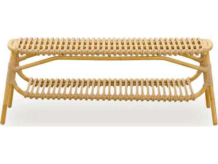 Sika Design Exterior Alumium Rattan Natural Machiya Patio Bench