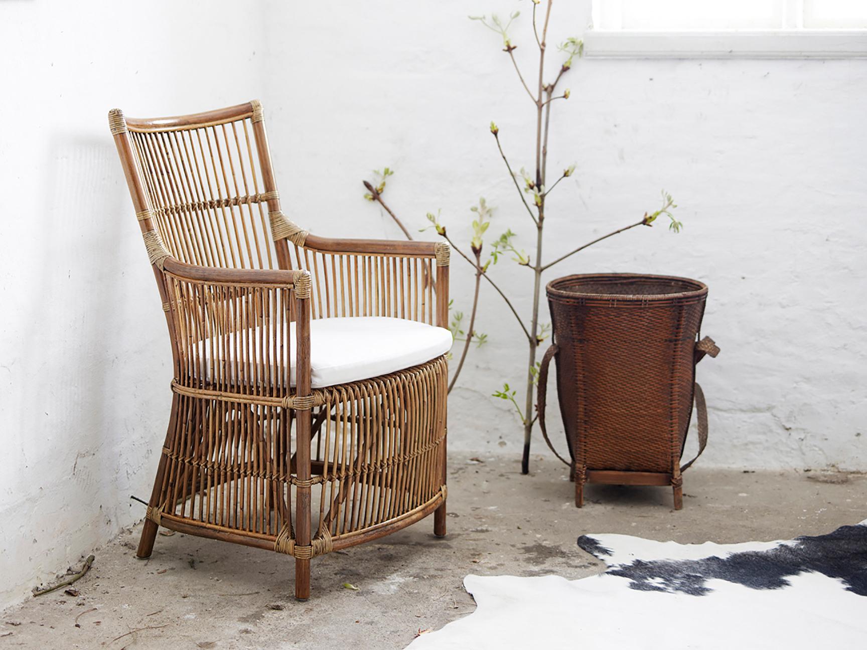 Sika Design Originals Antique Wicker Cushion Dining Chair in Youtoo Sand