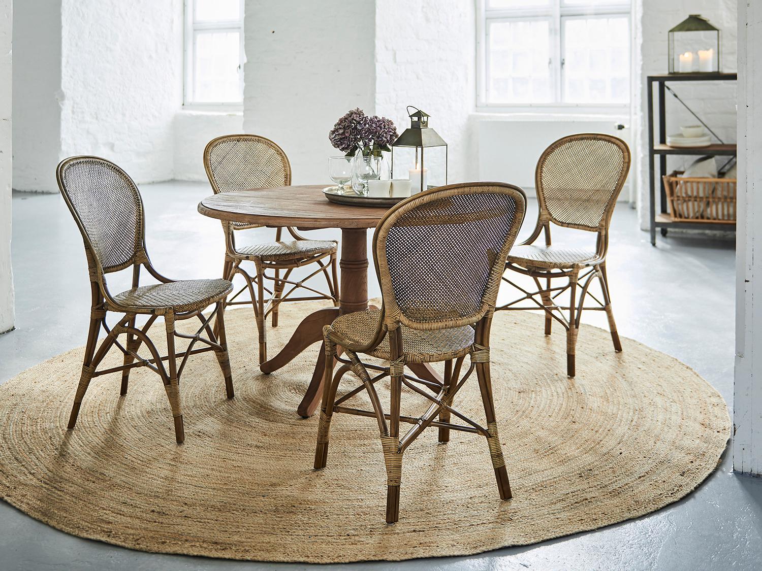 Sika Design Originals Antique Wicker Cushion Dining Chair in Youtoo Sand