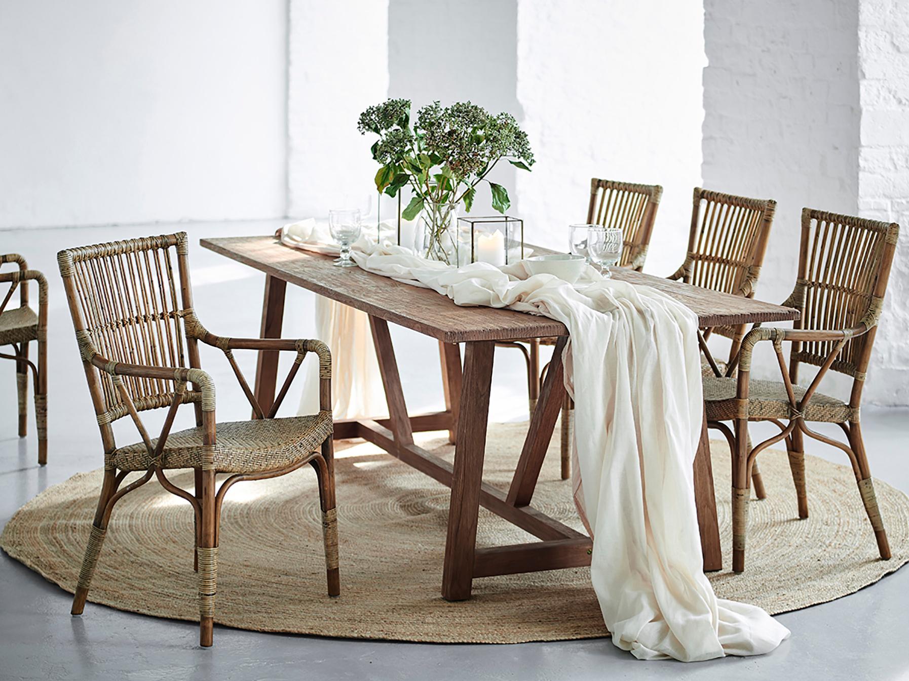 Sika Design Originals Antique Wicker Cushion Dining Chair in Youtoo Sand