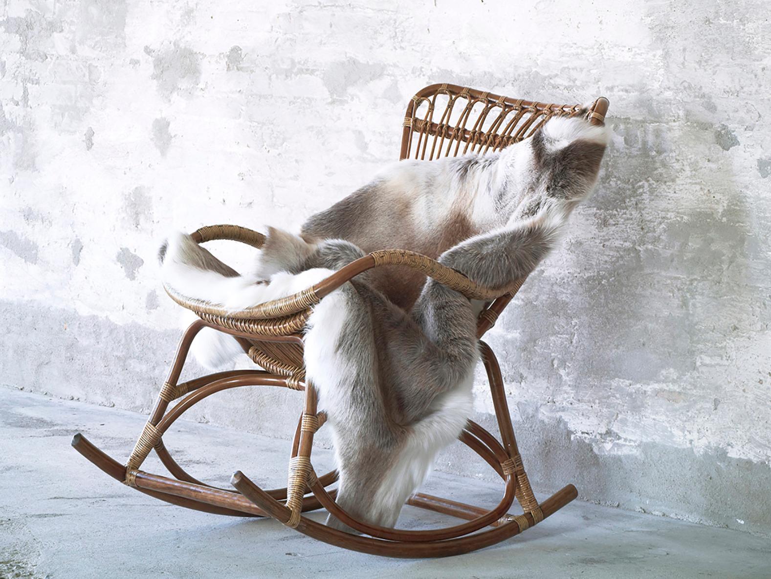 Sika Design Originals Antique Wicker Cushion Lounge Chair in Youtoo Sand