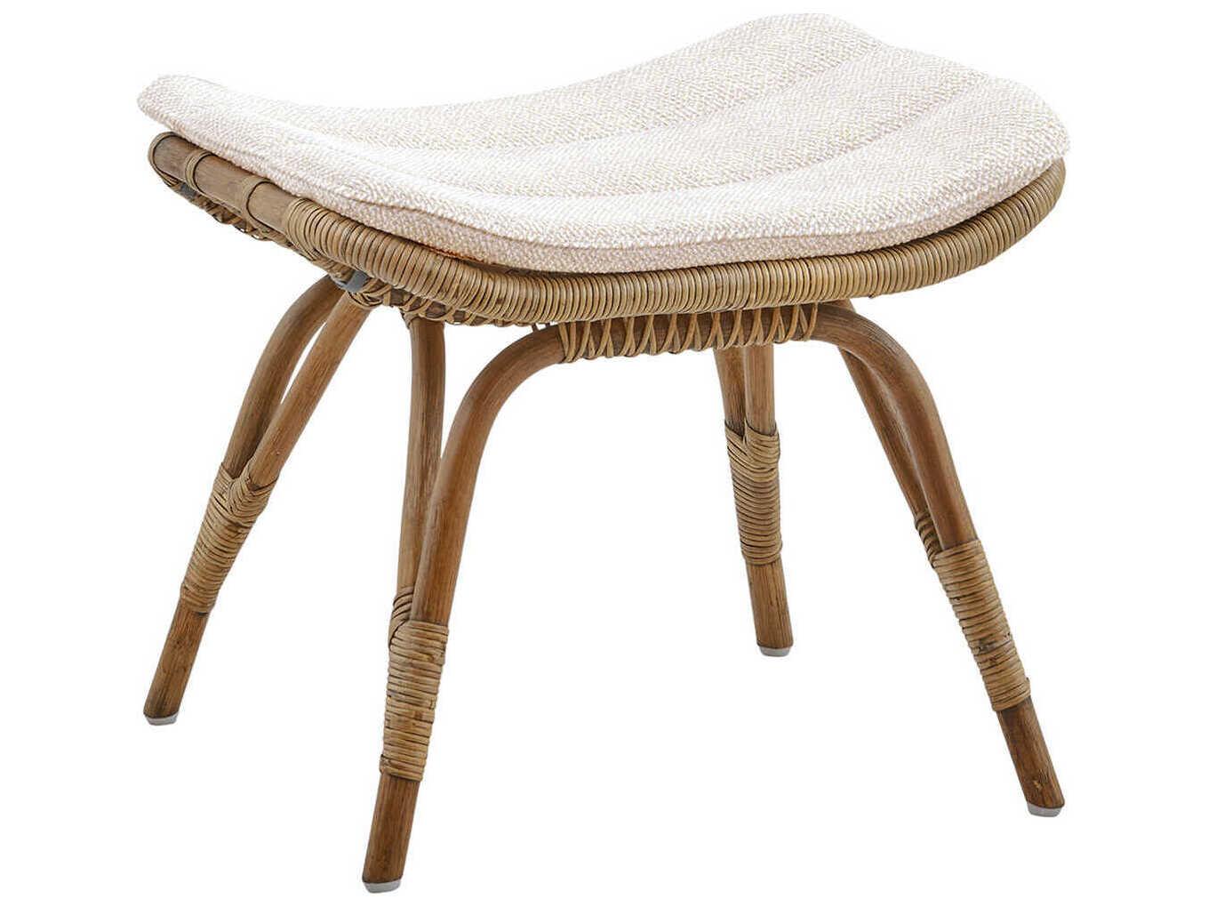 Sika Design Originals Antique Wicker Cushion Ottoman in Youtoo Sand