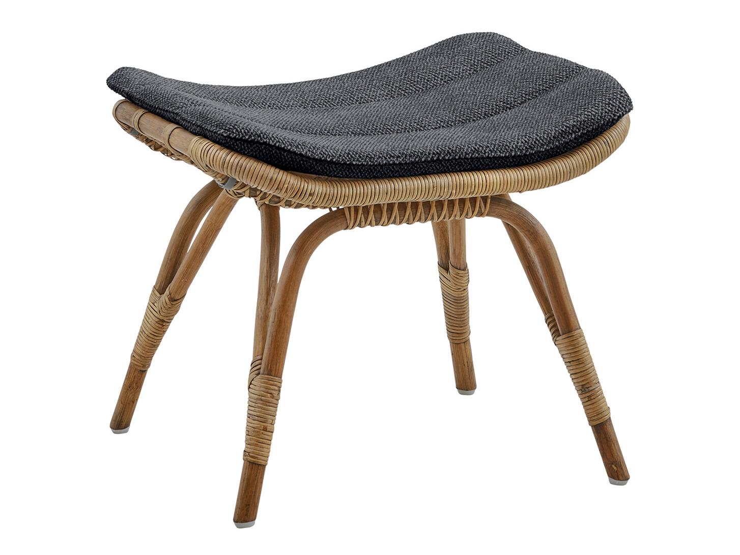 Sika Design Originals Antique, Youtoo Dark Grey Aluminum Cushion Ottoman in Youtoo Dark Grey