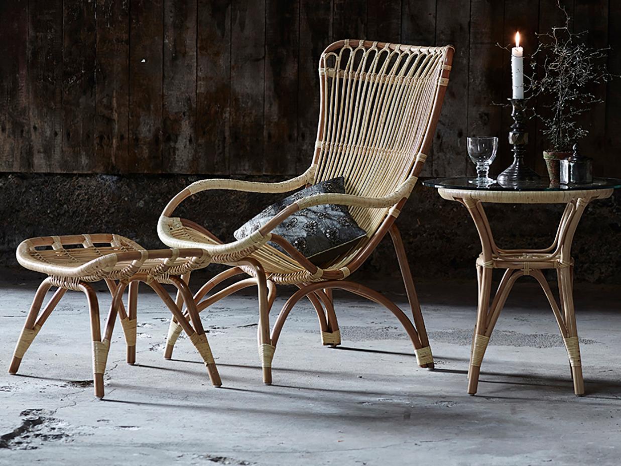 Sika Design Originals Natural, Youtoo Sand Aluminum Cushion Ottoman in Youtoo Sand