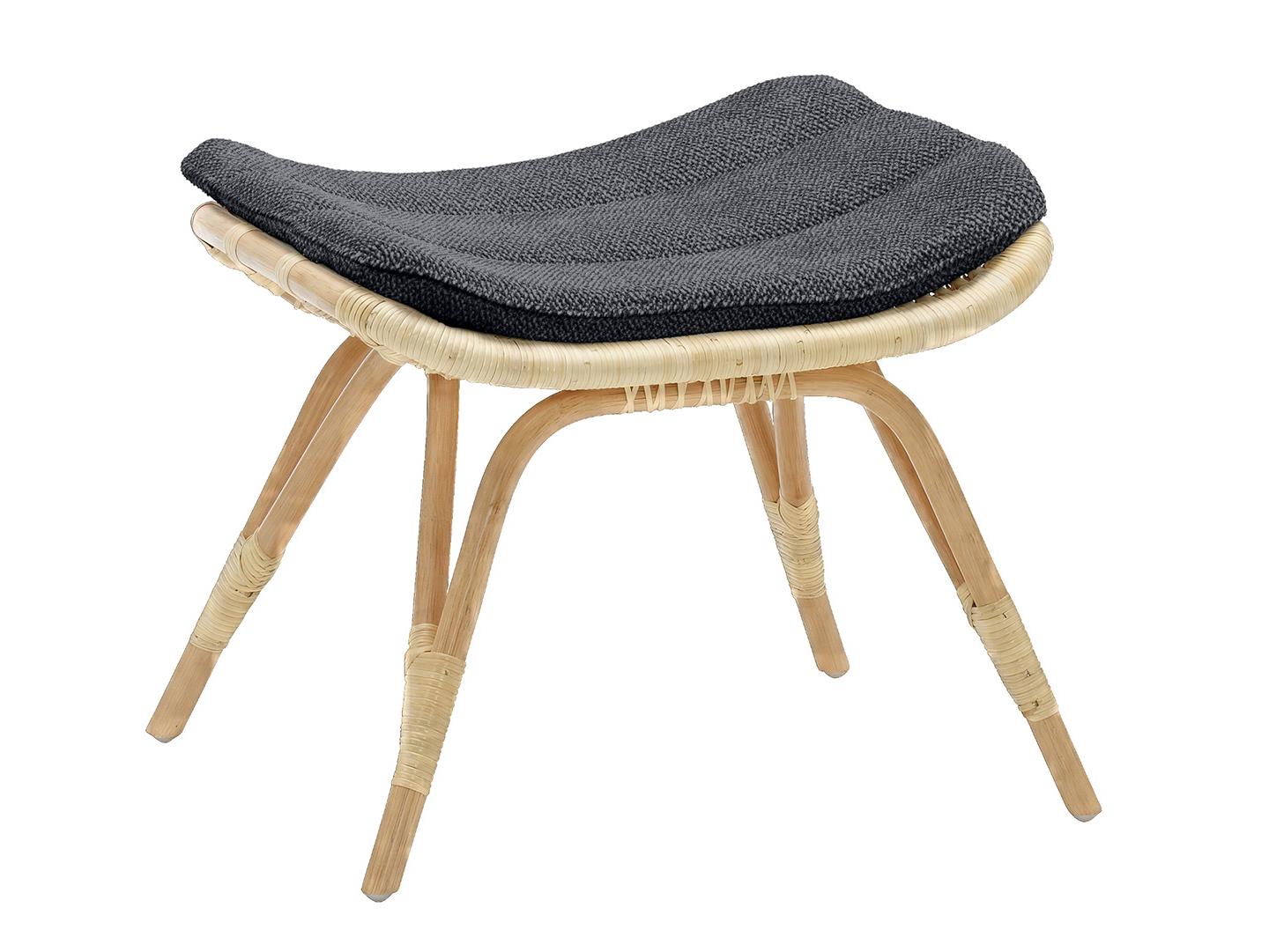 Sika Design Originals Natural, Youtoo Dark Grey Aluminum Cushion Ottoman in Youtoo Dark Grey