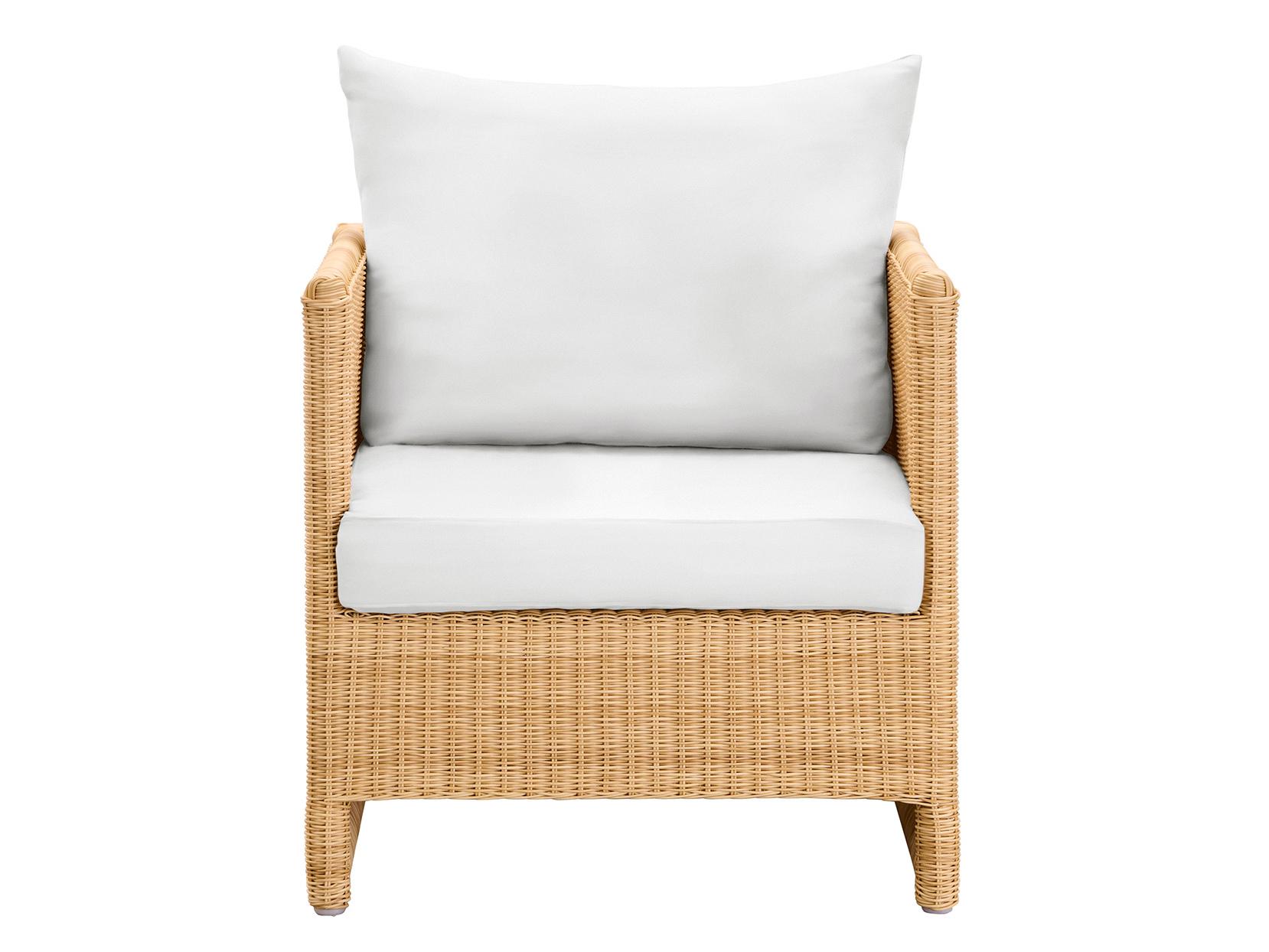 Sika Design Exterior Natural Aluminum Tempotest Canvas White Cushion Lounge Chair